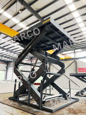 M6.5-100270-D22HK लोडिंग डॉक के लिए 10 टन भारी शुल्क हाइड्रोलिक कैंची लिफ्ट टेबल